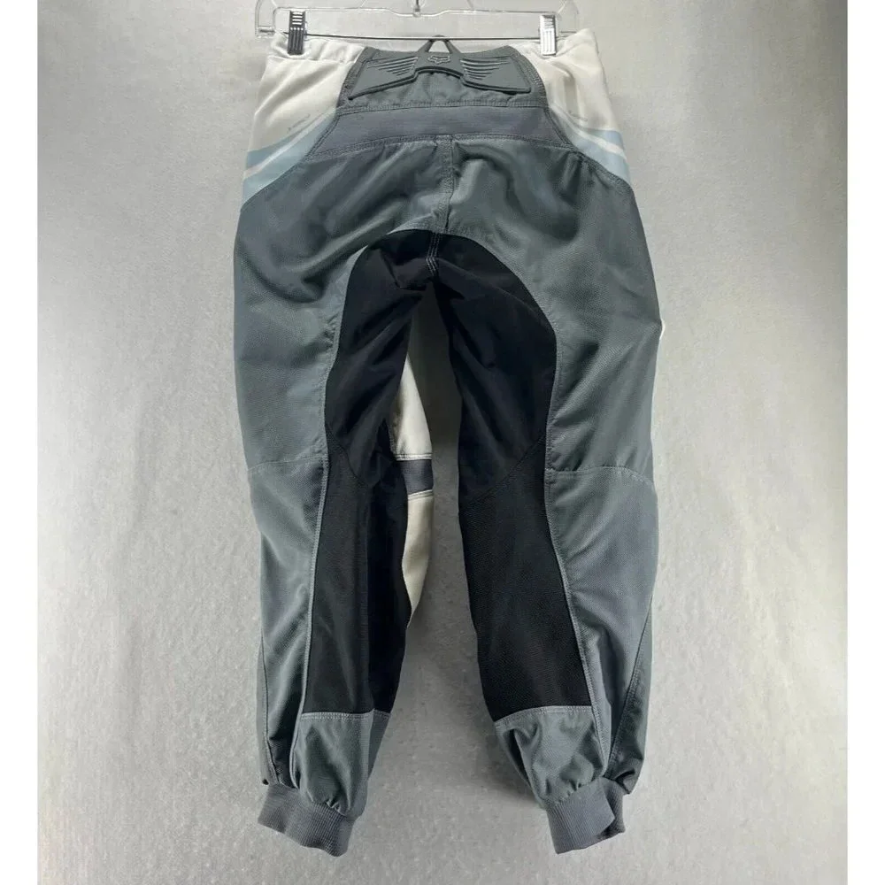 FOX Racing Pants Youth Sz 5/6 180 Motocross Riding Performance Nylon White Gray - Picture 5 of 16